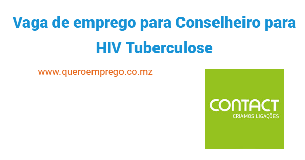 Vaga de emprego para Conselheiro para HIV Tuberculose