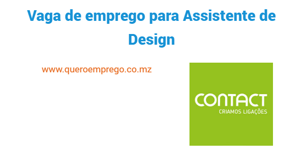 Vaga de emprego para Assistente de Design