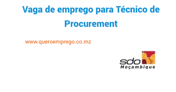 Vaga de emprego para Técnico de Procurement