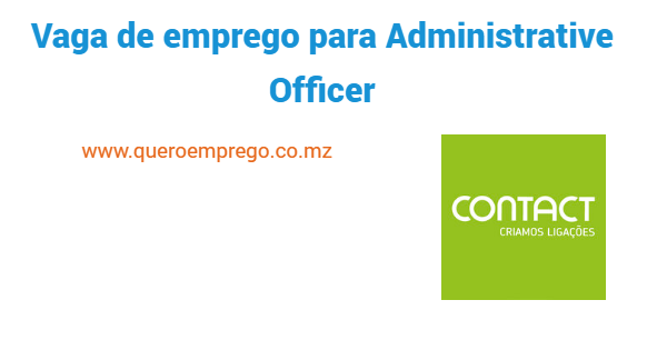 Vaga de emprego para Administrative Officer