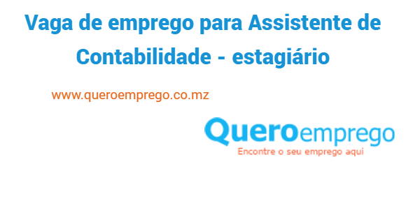 Vaga de emprego para Assistente de Contabilidade – estagiário