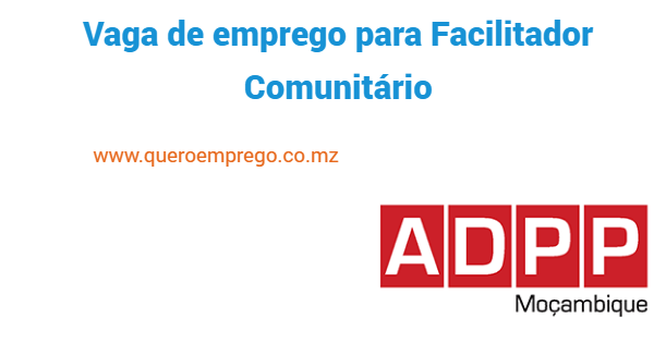 Vaga de emprego para Facilitador Comunitário