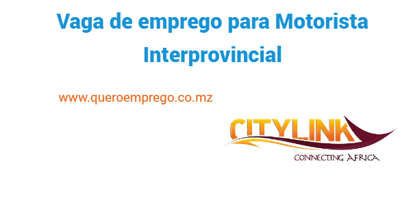 Vaga de emprego para Motorista Interprovincial