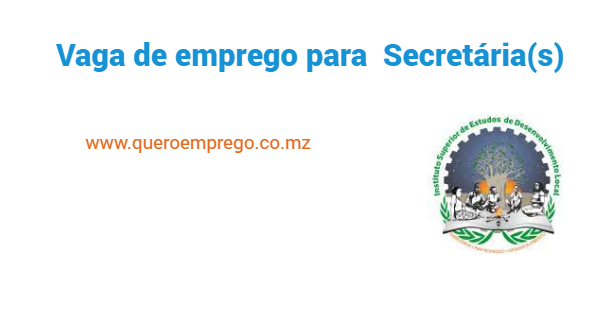 Vaga de emprego para  Secretária(s)