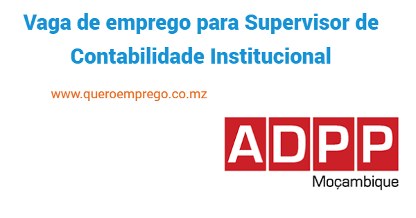 Vaga de emprego para Supervisor de Contabilidade Institucional