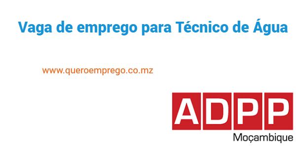 Vaga de emprego para Técnico de Água