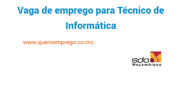 Vaga de emprego para Técnico de Informática