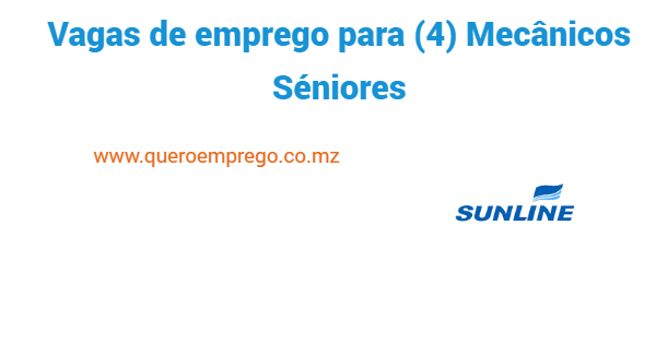 Vagas de emprego para (4) Mecânicos Séniores