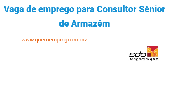 Vaga de emprego para Consultor Sénior de Armazém