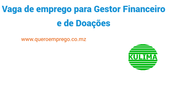 Vaga de emprego para Gestor Financeiro e de Doações