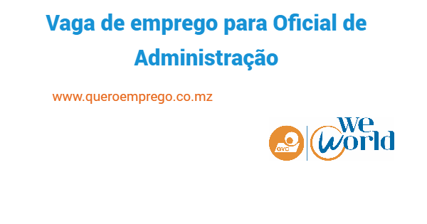 Vaga de emprego para Oficial de Administração