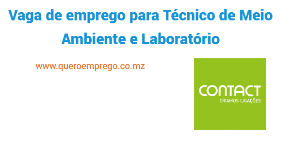 Vaga de emprego para Técnico de Meio Ambiente e Laboratório