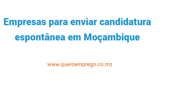 Empresas para enviar candidatura espontânea em Moçambique