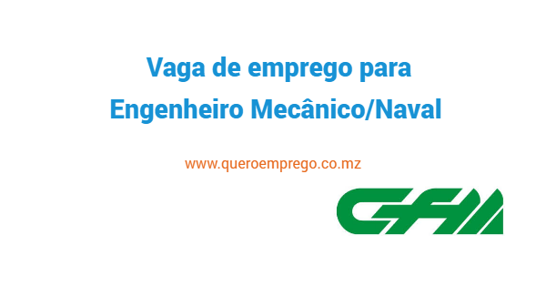 Vaga de emprego para Engenheiro Mecânico/Naval