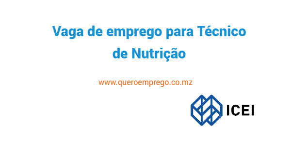 Vaga de emprego para Técnico de Nutrição