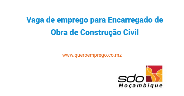 Vaga de emprego para Encarregado de Obra de Construção Civil