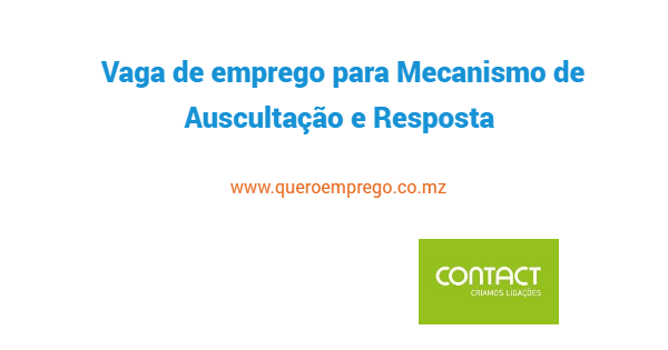 Vaga de emprego para Supervisor do Mecanismo de Auscultação e Resposta