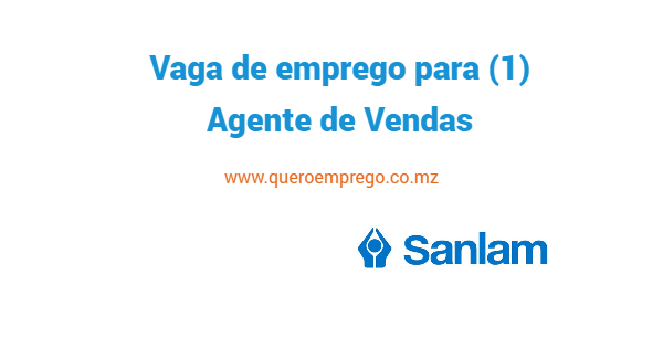 Vaga de emprego para (1) Agente de Vendas