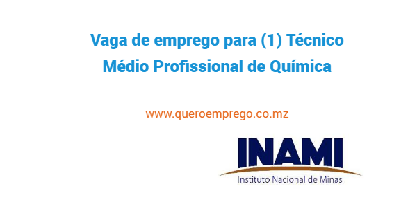 Vaga de emprego para (1) Técnico Médio Profissional de Química