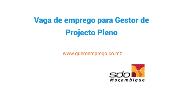 Vaga de emprego para Gestor de Projecto Pleno