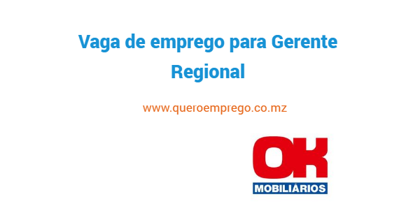 Vaga de emprego para Gerente Regional