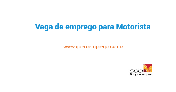 Vaga de emprego para Motorista