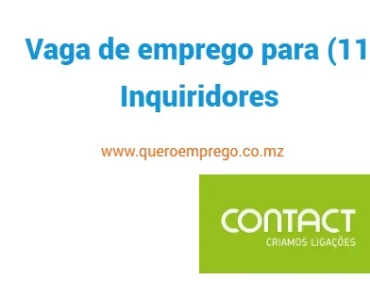 A Contact está a recrutar (11) Inquiridores