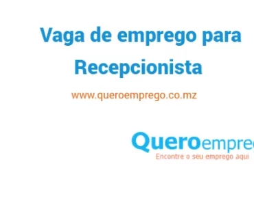 Vaga de emprego para Recepcionista