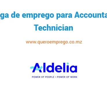 A Aldelia está a recrutar (1) Accountant Technician