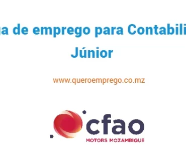 A CFAO está a recrutar (1) Contabilista Júnior