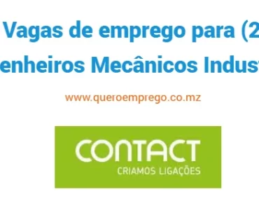 A Contact está a recrutar (2) Engenheiros Mecânicos Industriais