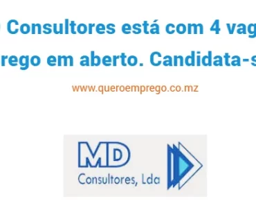 A MD Consultores está com 4 vagas de emprego em aberto. Candidata-se já!