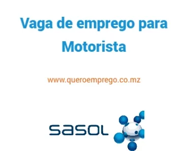 A Sasol está a recrutar (1) Motorista