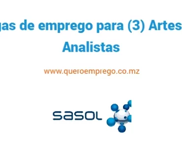 A Sasol está a recrutar (3) Artesãos Analistas