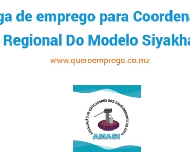 A AMASI está a recrutar (1) Coordenador Regional Do Modelo Siyakha