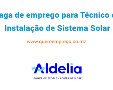 A Aldelia está a recrutar (1) Técnico de Instalação de Sistema Solar