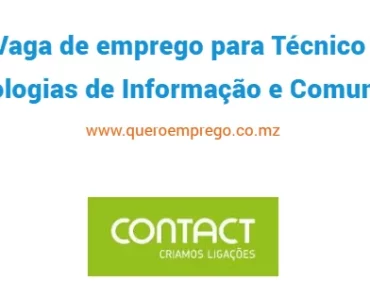 A Contact está a recrutar (1) Técnico de Tecnologias de Informação e Comunicação