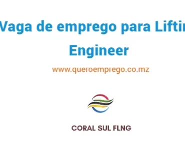 A Coral FLNG está a recrutar (1) Lifting Engineer