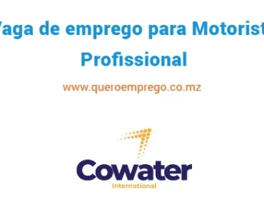 A Cowater está a recrutar (1) Motorista Profissional