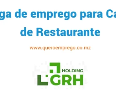 A GRH Holding está a recrutar uma (1) Caixa de Restaurante