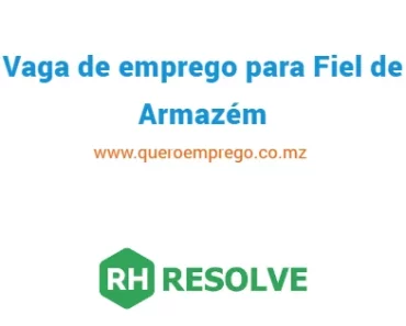 A RH Resolve está a recrutar (1) Fiel de Armazém