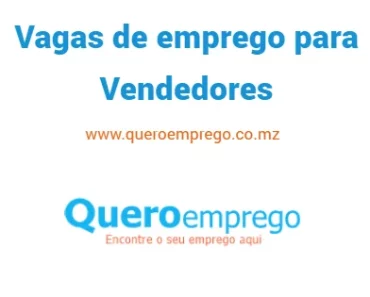 Vagas de emprego para Vendedores